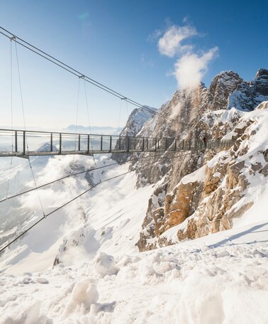 Österreich's höchstgelegene Hängebrücke am Dachstein Gletscher | © David McConaghy