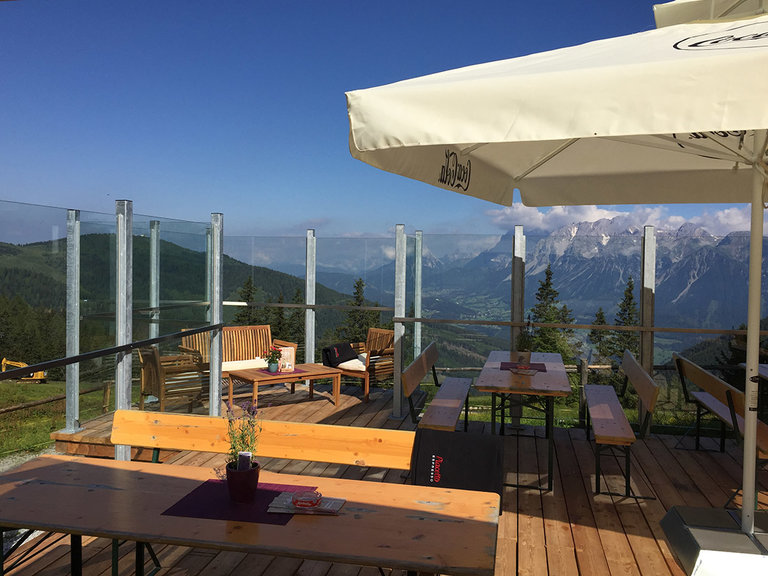 Kaibling Alm - Terrasse | © Naturfreunde Schutzhaus Kaibling Alm