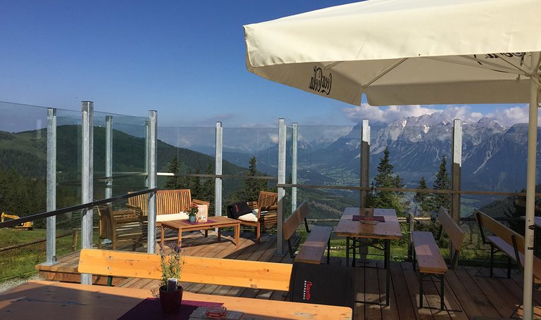 Kaibling Alm - Terrasse | © Naturfreunde Schutzhaus Kaibling Alm