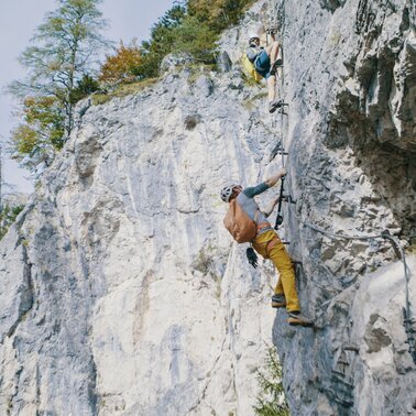 Hias-Klettersteig D-Stelle "steile Kante" | © Gerald Grünwald