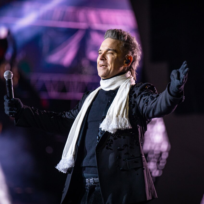 Robbie Williams beim Ski Opening 2023 in Schladming | © Sabrina Vanray