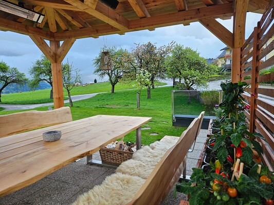 Überdachte Terrasse_Ferienwohung Menthof