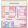 Bild von Apartment A/2 Schlafräume/Dusche, WC