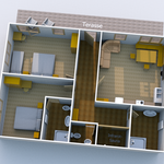 Photo of Apartment, shower, toilet, 2 bed rooms